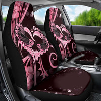 New Zealand Valentine Car Seat Cover Aroha Sweet Pink Piwakawaka LT05 - Polynesian Pride