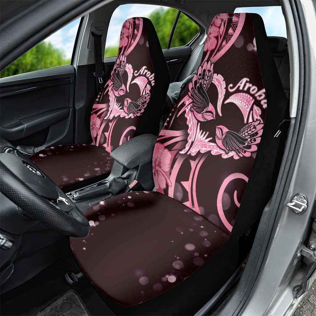 New Zealand Valentine Car Seat Cover Aroha Sweet Pink Piwakawaka LT05 - Polynesian Pride