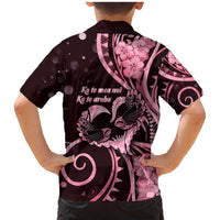 New Zealand Valentine Family Matching Mermaid Dress and Hawaiian Shirt Aroha Sweet Pink Piwakawaka LT05 - Polynesian Pride