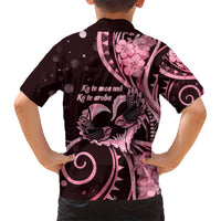 New Zealand Valentine Family Matching Short Sleeve Bodycon Dress and Hawaiian Shirt Aroha Sweet Pink Piwakawaka LT05 - Polynesian Pride