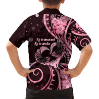 New Zealand Valentine Family Matching Tank Maxi Dress and Hawaiian Shirt Aroha Sweet Pink Piwakawaka LT05 - Polynesian Pride