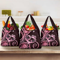 New Zealand Valentine Grocery Bag Aroha Sweet Pink Piwakawaka LT05 3-pack One Size Pink - Polynesian Pride