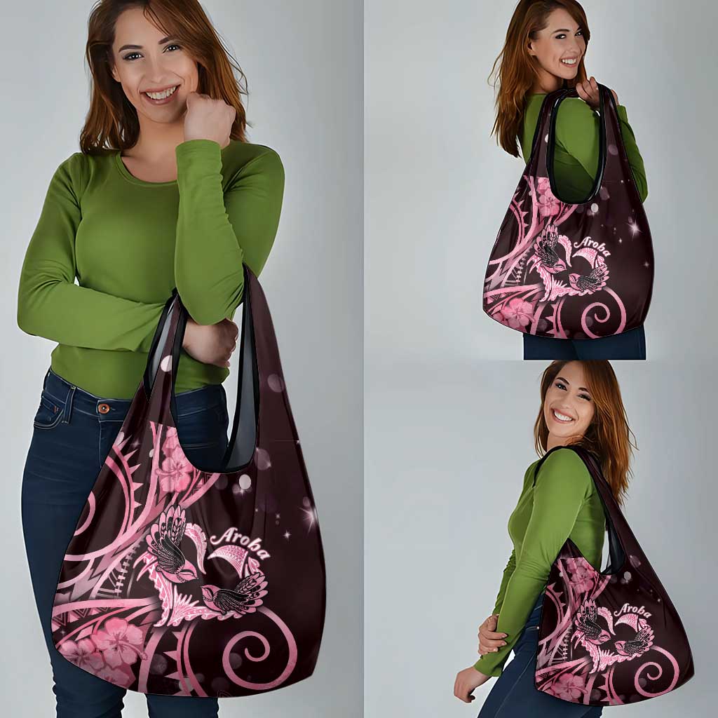 New Zealand Valentine Grocery Bag Aroha Sweet Pink Piwakawaka LT05 - Polynesian Pride