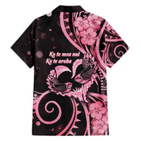 New Zealand Valentine Hawaiian Shirt Aroha Sweet Pink Piwakawaka LT05 - Polynesian Pride