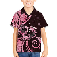 New Zealand Valentine Hawaiian Shirt Aroha Sweet Pink Piwakawaka LT05 - Polynesian Pride
