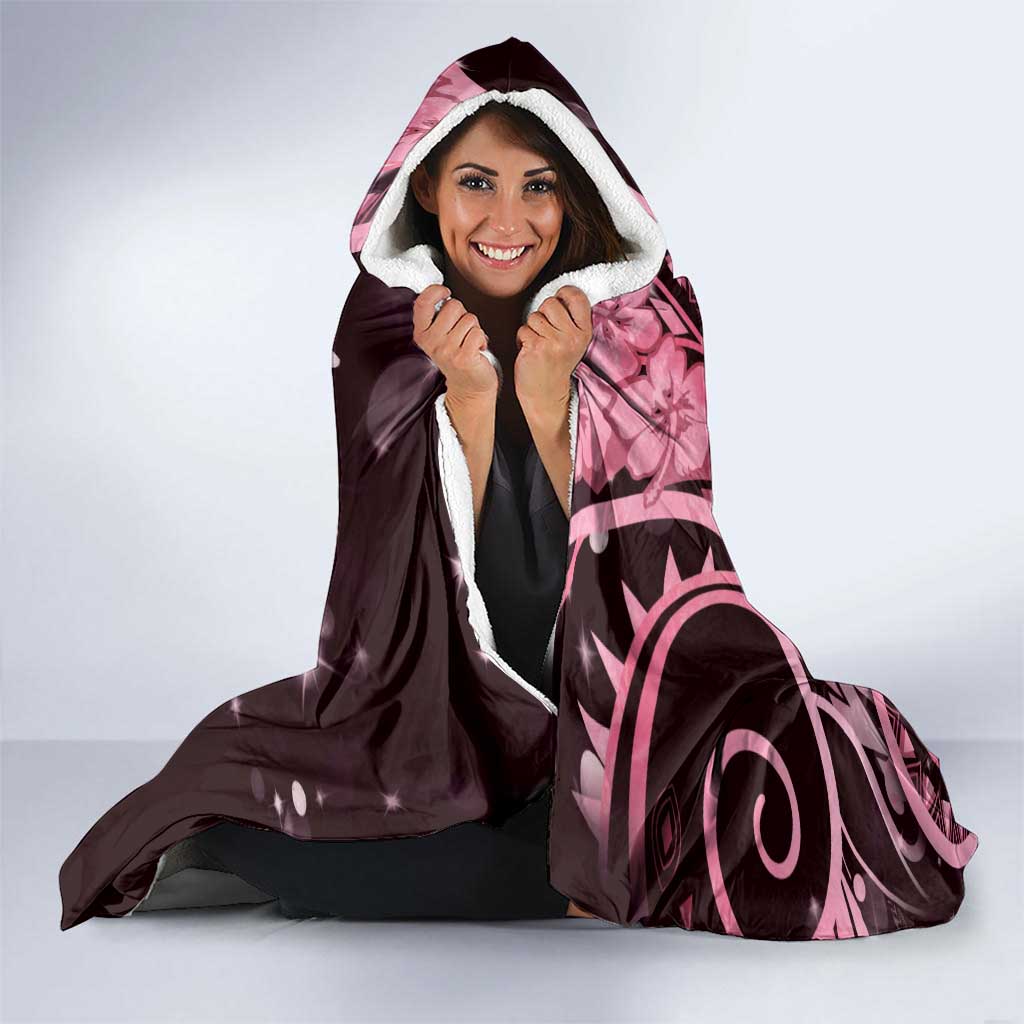 New Zealand Valentine Hooded Blanket Aroha Sweet Pink Piwakawaka LT05 - Polynesian Pride