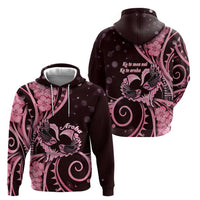 New Zealand Valentine Hoodie Aroha Sweet Pink Piwakawaka LT05 - Polynesian Pride