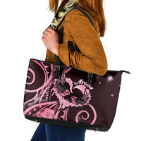 New Zealand Valentine Leather Tote Bag Aroha Sweet Pink Piwakawaka LT05 Pink - Polynesian Pride