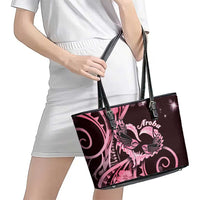 New Zealand Valentine Leather Tote Bag Aroha Sweet Pink Piwakawaka LT05 - Polynesian Pride