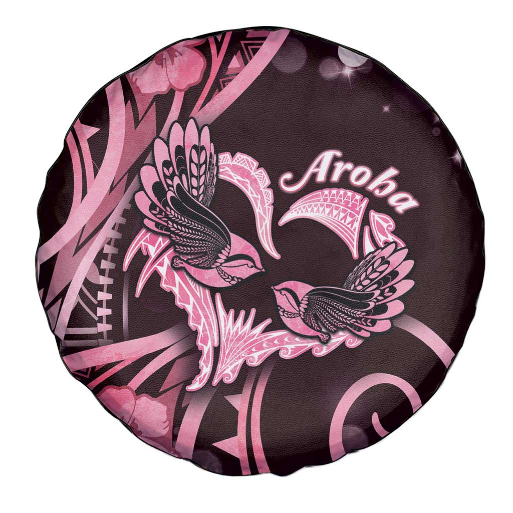 New Zealand Valentine Spare Tire Cover Aroha Sweet Pink Piwakawaka LT05 - Polynesian Pride