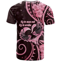 New Zealand Valentine T Shirt Aroha Sweet Pink Piwakawaka LT05 - Polynesian Pride