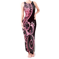 New Zealand Valentine Tank Maxi Dress Aroha Sweet Pink Piwakawaka LT05 Women Pink - Polynesian Pride