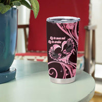 New Zealand Valentine Tumbler Cup Aroha Sweet Pink Piwakawaka LT05 - Polynesian Pride