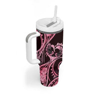 New Zealand Valentine Tumbler With Handle Aroha Sweet Pink Piwakawaka LT05 - Polynesian Pride