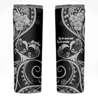 New Zealand Valentine Skinny Tumbler Aroha Gray Piwakawaka LT05 Gray - Polynesian Pride