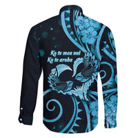 New Zealand Valentine Family Matching Short Sleeve Bodycon Dress and Hawaiian Shirt Aroha Cyan Piwakawaka LT05 - Polynesian Pride