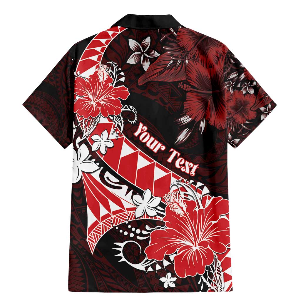 Personalised Hawaii Valentine Day Family Matching Mermaid Dress and Hawaiian Shirt Polynesian Hibiscus Art Style Red LT05 - Polynesian Pride
