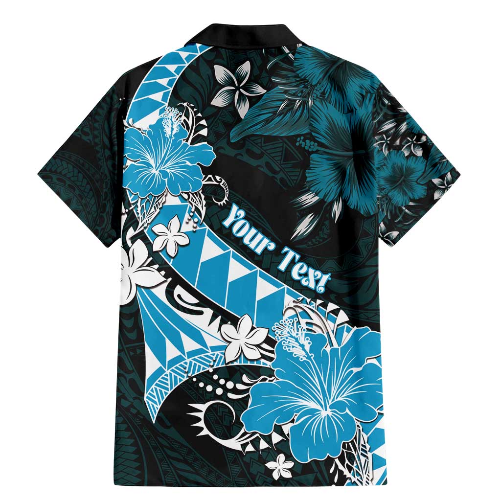 Personalised Hawaii Valentine Day Family Matching Mermaid Dress and Hawaiian Shirt Polynesian Hibiscus Art Style Turquoise LT05 - Polynesian Pride