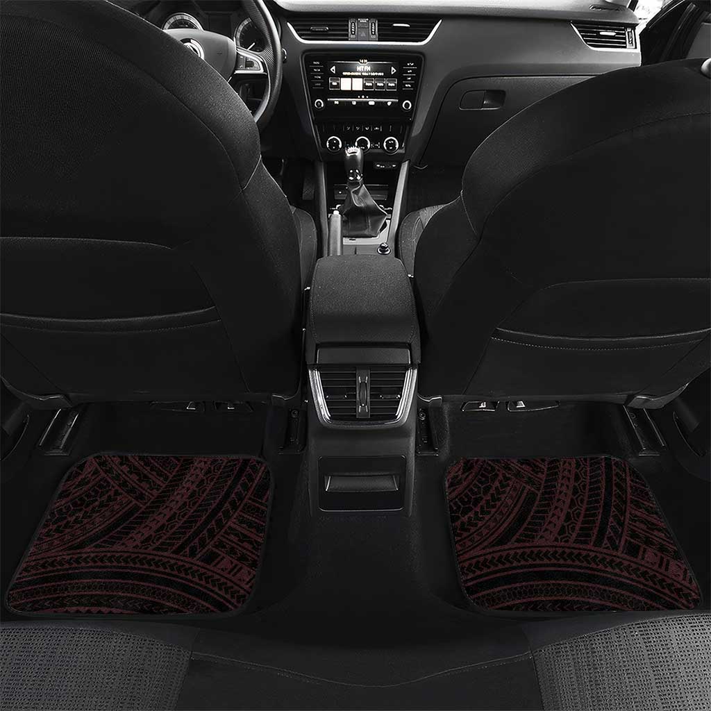 Alofa Samoa Valentine Red Car Mats Love Is The Greatest Thing LT05 Set 2pcs - Back Red - Polynesian Pride