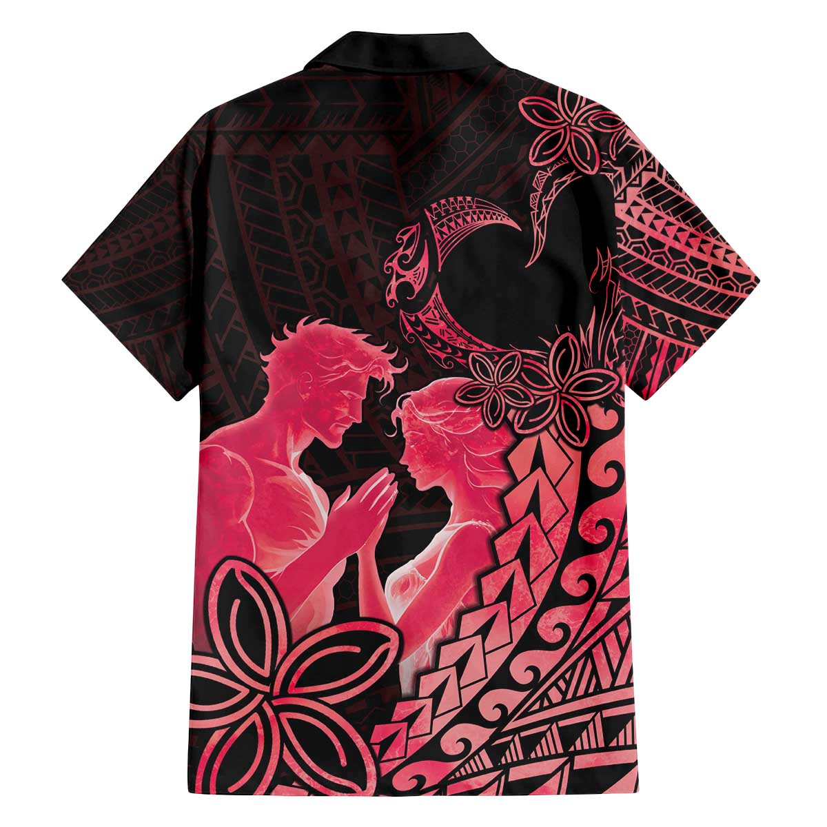 Alofa Samoa Valentine Red Family Matching Off The Shoulder Long Sleeve Dress and Hawaiian Shirt Love Is The Greatest Thing LT05 - Polynesian Pride