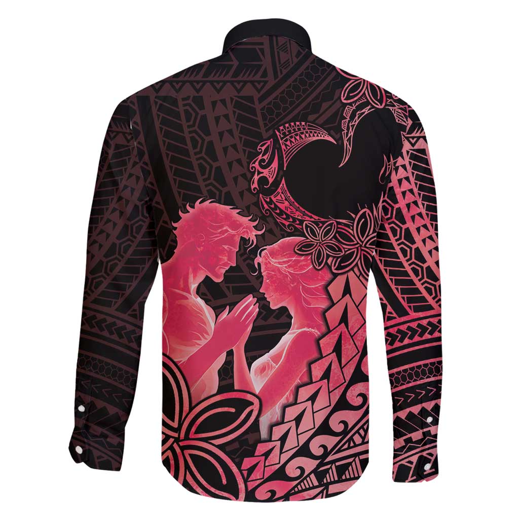 Alofa Samoa Valentine Red Family Matching Off Shoulder Short Dress and Hawaiian Shirt Love Is The Greatest Thing LT05 - Polynesian Pride