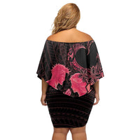 Alofa Samoa Valentine Red Family Matching Off Shoulder Short Dress and Hawaiian Shirt Love Is The Greatest Thing LT05 - Polynesian Pride