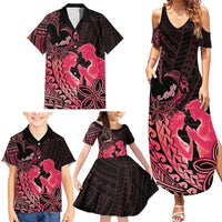 Alofa Samoa Valentine Red Family Matching Summer Maxi Dress and Hawaiian Shirt Love Is The Greatest Thing LT05 - Polynesian Pride