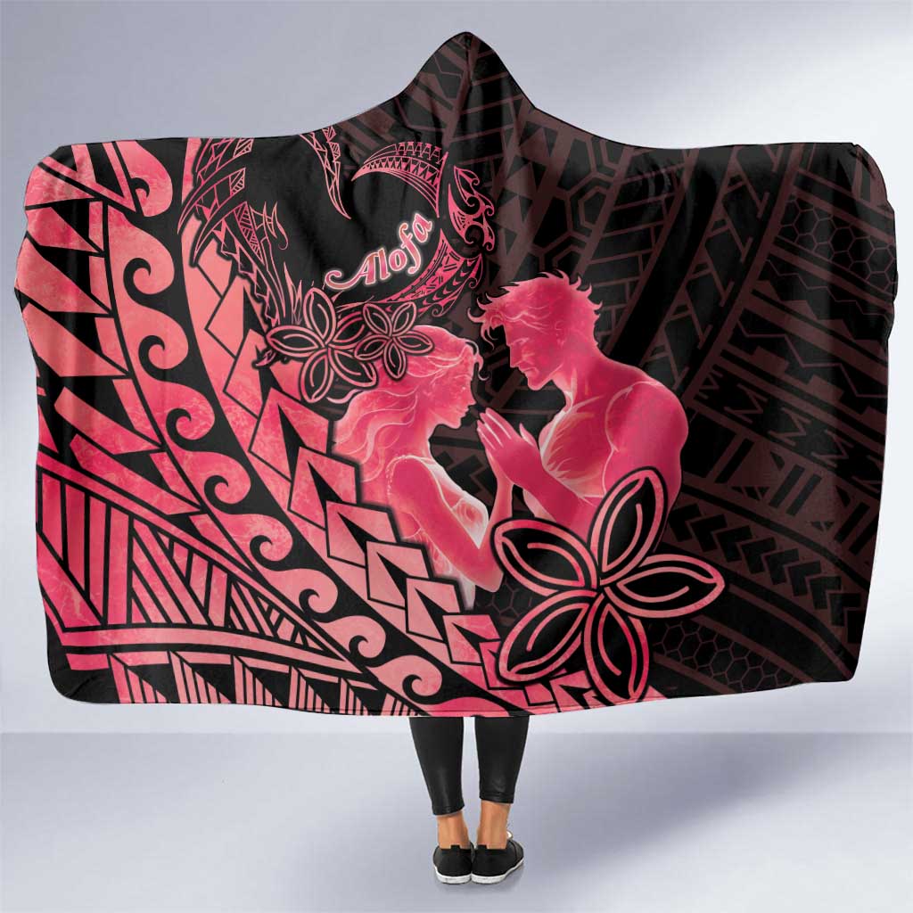 Alofa Samoa Valentine Red Hooded Blanket Love Is The Greatest Thing LT05 One Size Red - Polynesian Pride