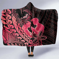 Alofa Samoa Valentine Red Hooded Blanket Love Is The Greatest Thing LT05 One Size Red - Polynesian Pride