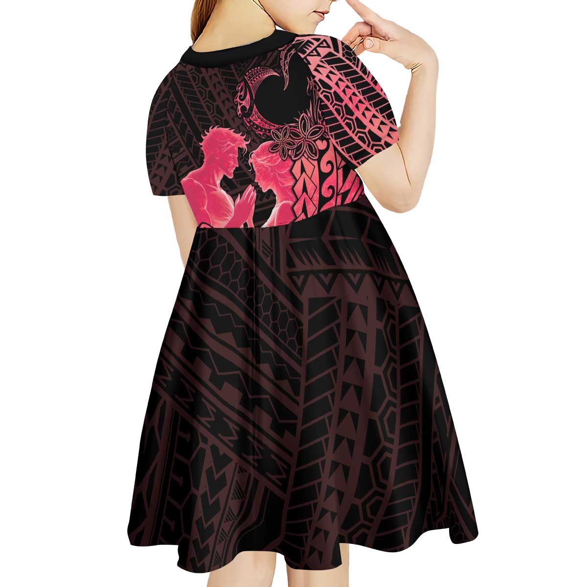 Alofa Samoa Valentine Red Kid Short Sleeve Dress Love Is The Greatest Thing