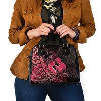 Alofa Samoa Valentine Red Shoulder Handbag Love Is The Greatest Thing LT05 - Polynesian Pride