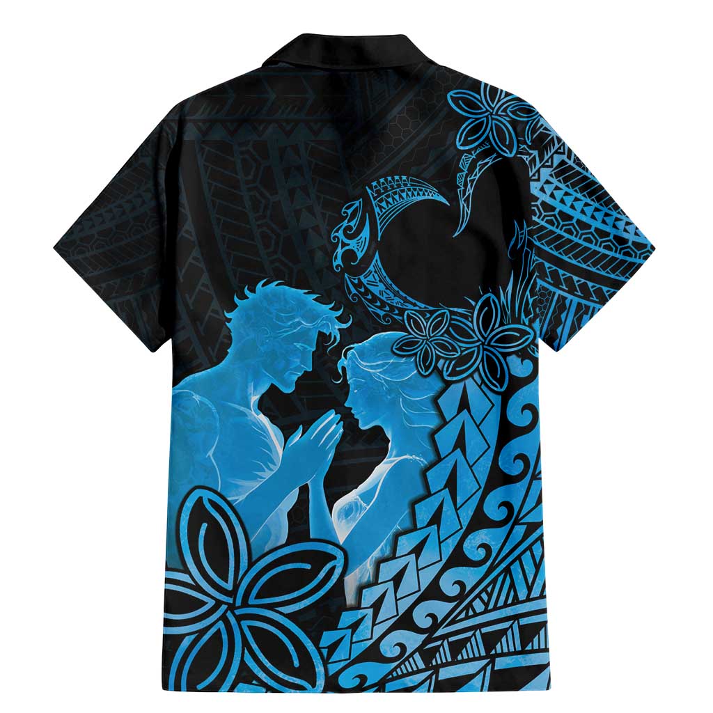 Alofa Samoa Valentine Blue Family Matching Mermaid Dress and Hawaiian Shirt Love Is The Greatest Thing LT05 - Polynesian Pride