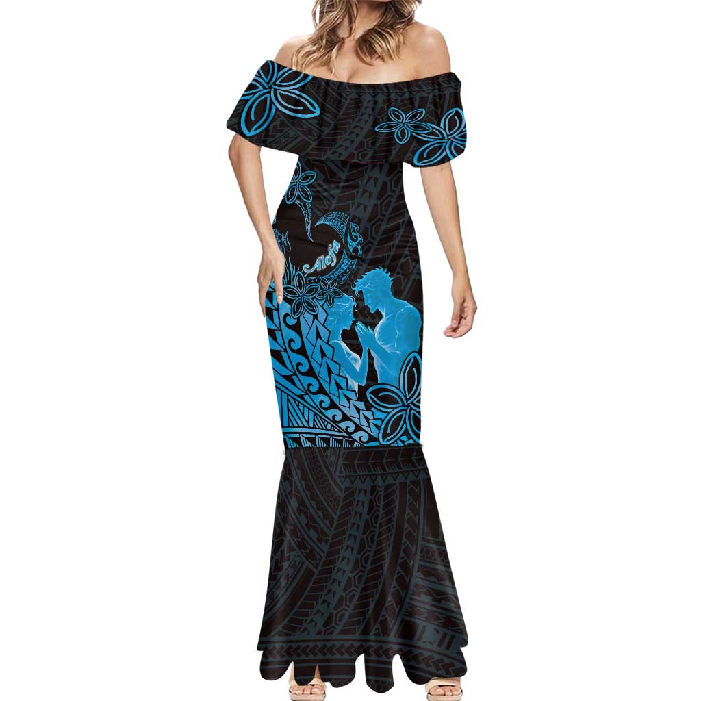 Alofa Samoa Valentine Blue Mermaid Dress Love Is The Greatest Thing