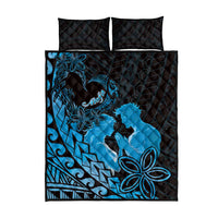 Alofa Samoa Valentine Blue Quilt Bed Set Love Is The Greatest Thing LT05 - Polynesian Pride