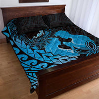 Alofa Samoa Valentine Blue Quilt Bed Set Love Is The Greatest Thing LT05 - Polynesian Pride