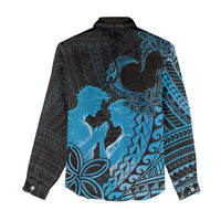 Alofa Samoa Valentine Blue Women Casual Shirt Love Is The Greatest Thing LT05 - Polynesian Pride