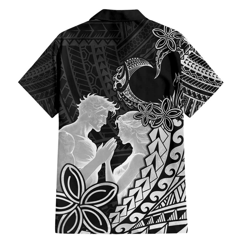 Alofa Samoa Valentine Black Family Matching Tank Maxi Dress and Hawaiian Shirt Love Is The Greatest Thing LT05 - Polynesian Pride