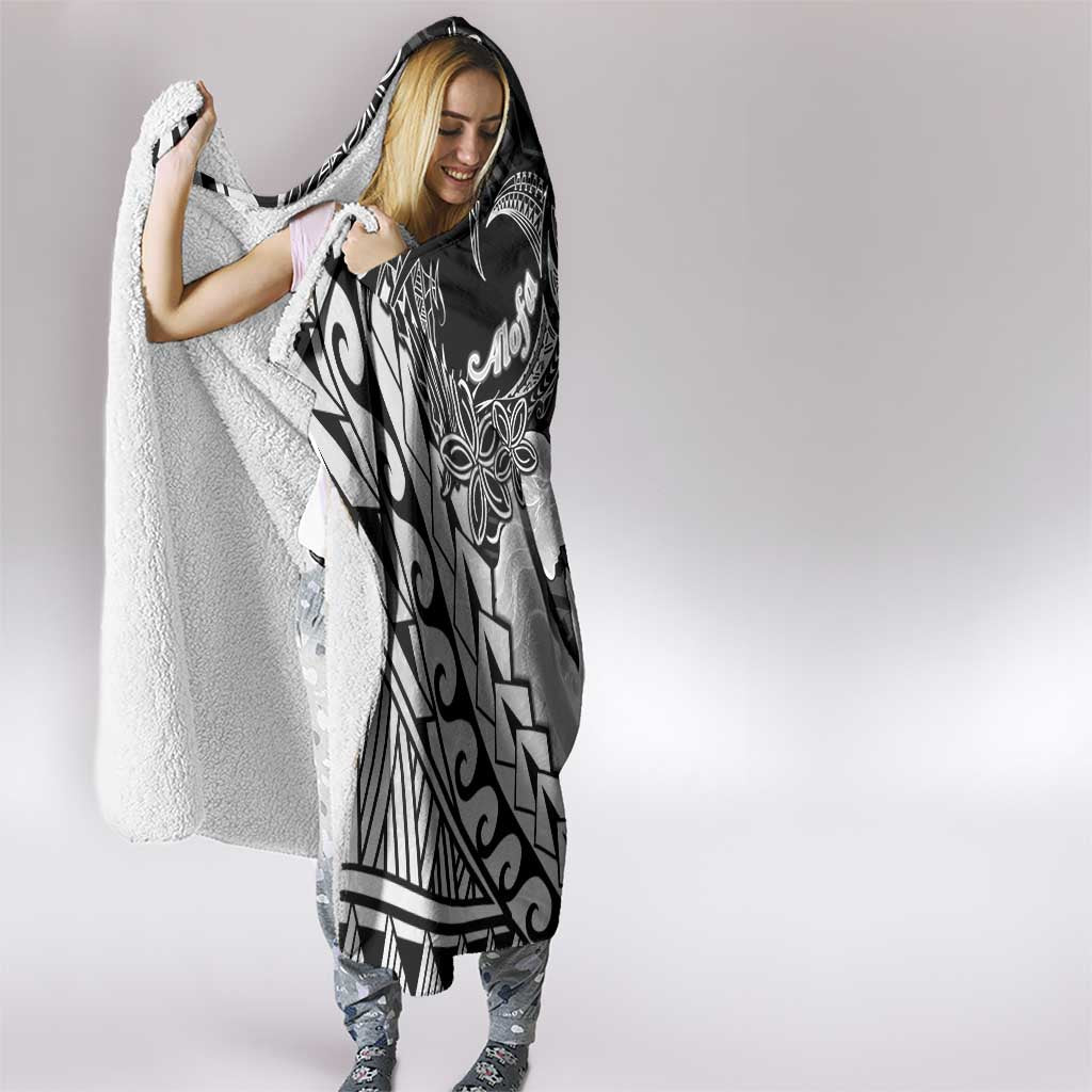 Alofa Samoa Valentine Black Hooded Blanket Love Is The Greatest Thing LT05 - Polynesian Pride