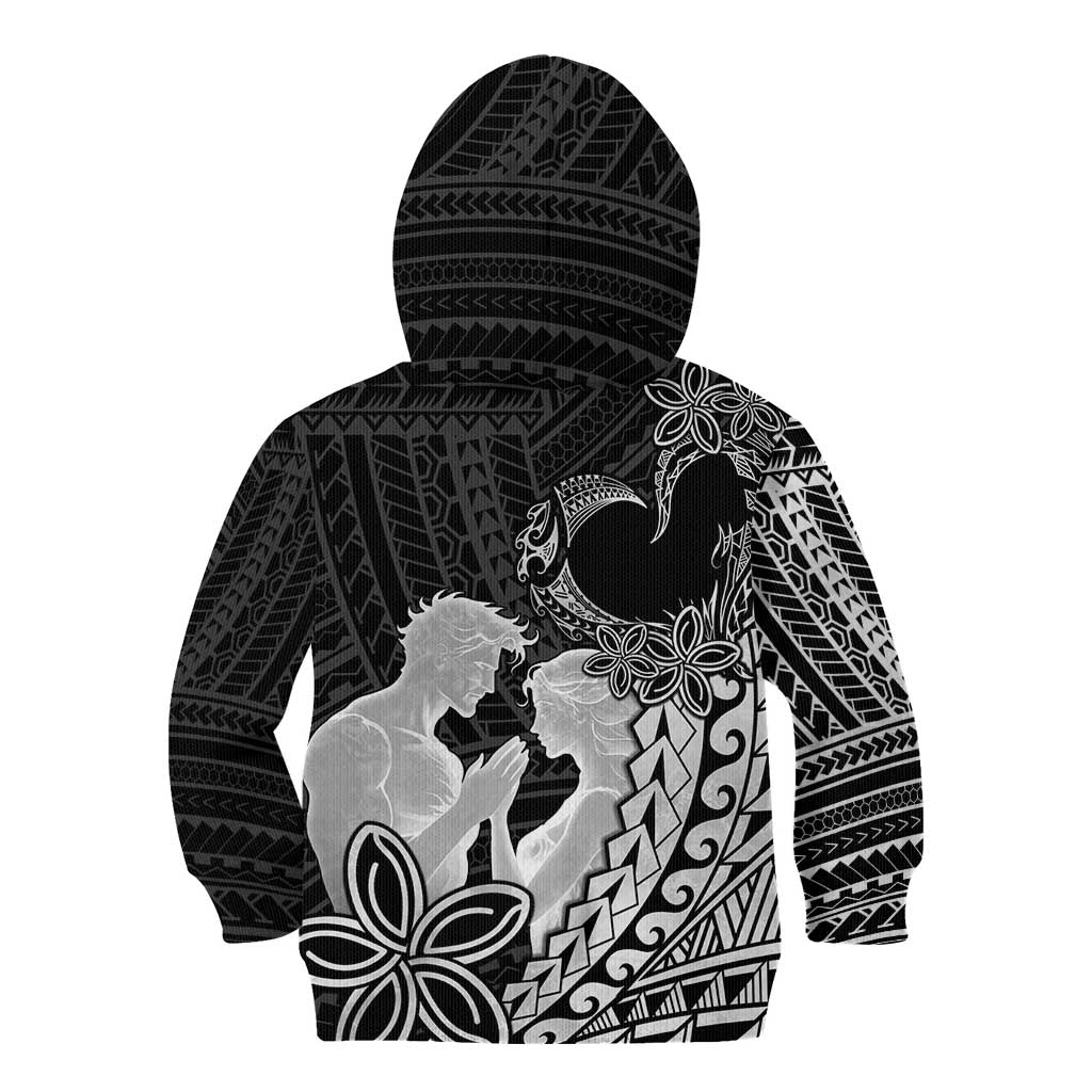 Alofa Samoa Valentine Black Kid Hoodie Love Is The Greatest Thing LT05 - Polynesian Pride