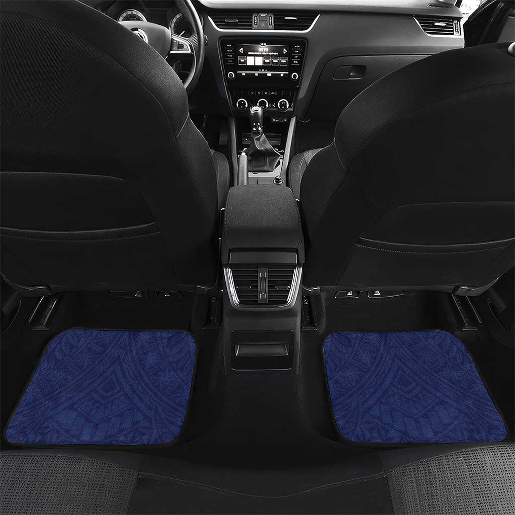 Personalised Wake Island Car Mats Tribal Pattern With Hibiscus Flowers