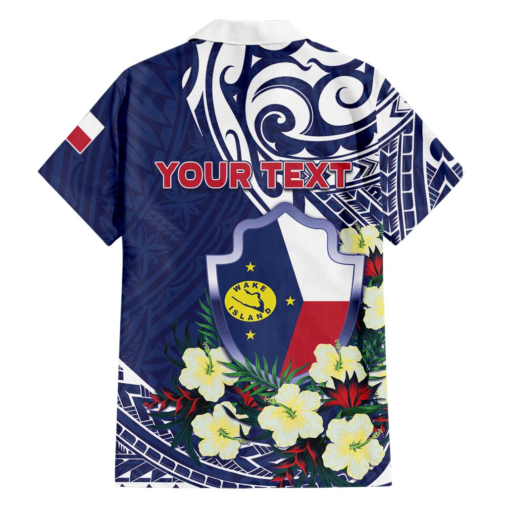 Personalised Wake Island Family Matching Off Shoulder Maxi Dress and Hawaiian Shirt Tribal Pattern With Hibiscus Flowers LT05 - Polynesian Pride