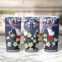 Personalised Wake Island Tumbler Cup Tribal Pattern With Hibiscus Flowers LT05 - Polynesian Pride