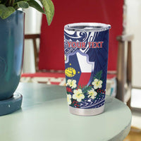 Personalised Wake Island Tumbler Cup Tribal Pattern With Hibiscus Flowers LT05 - Polynesian Pride