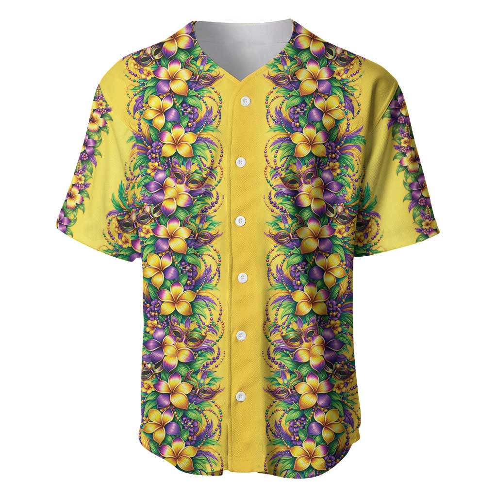 Aloha Hawaii Mardi Gras Baseball Jersey Gold Style