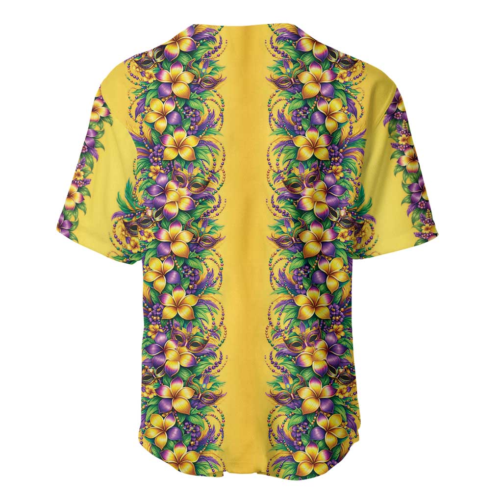 Aloha Hawaii Mardi Gras Baseball Jersey Gold Style