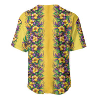 Aloha Hawaii Mardi Gras Baseball Jersey Gold Style