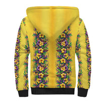 Aloha Hawaii Mardi Gras Sherpa Hoodie Gold Style