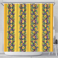 Aloha Hawaii Mardi Gras Shower Curtain Gold Style