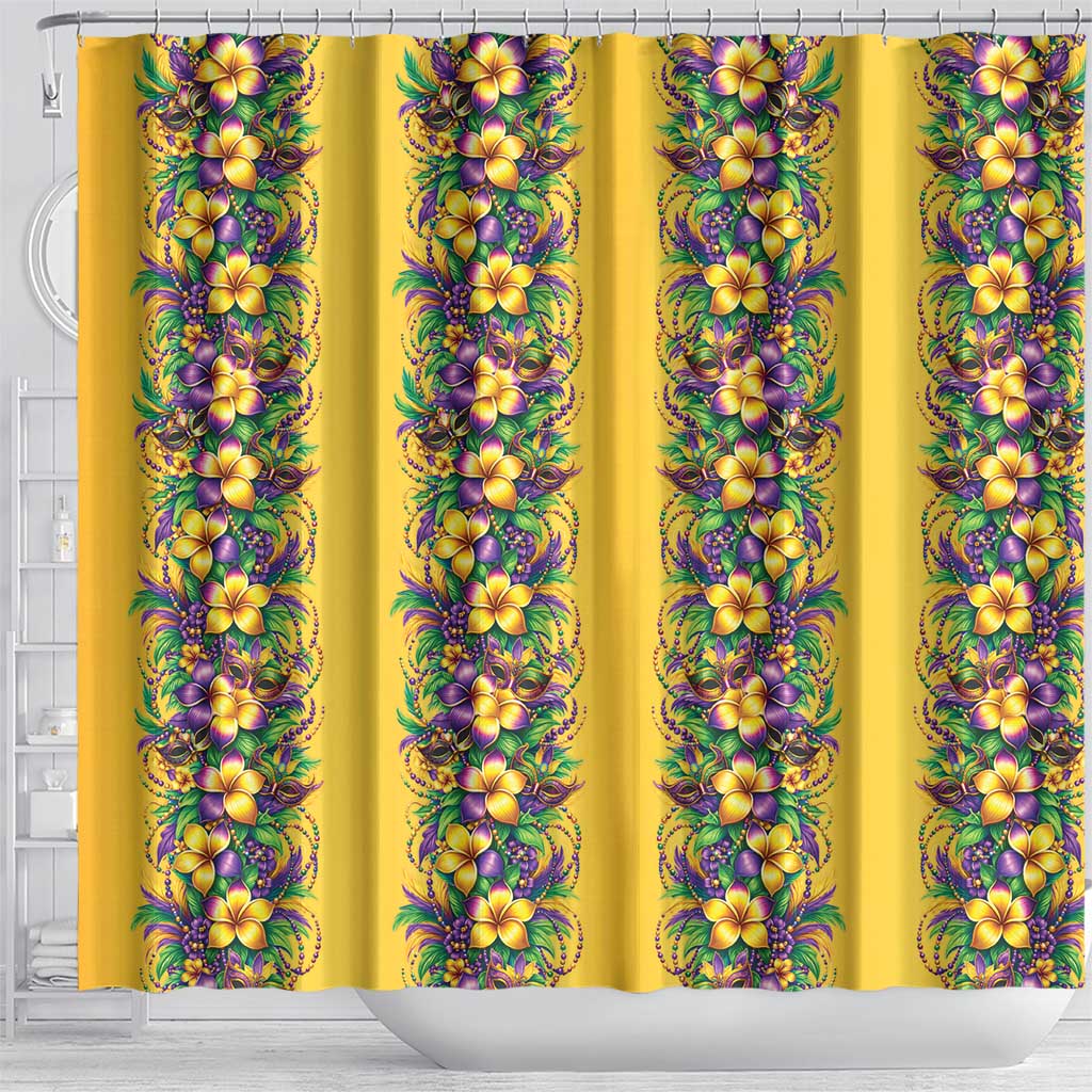 Aloha Hawaii Mardi Gras Shower Curtain Gold Style