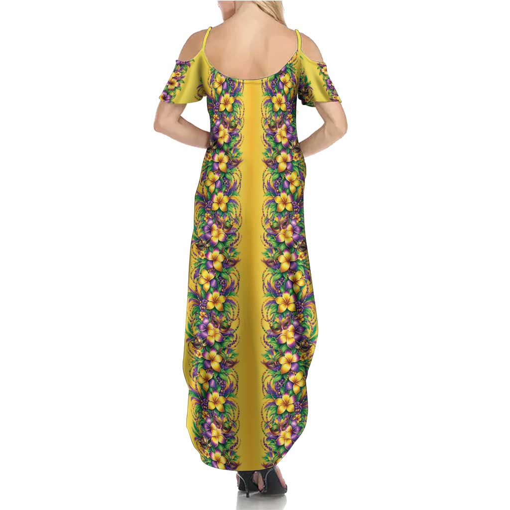 Aloha Hawaii Mardi Gras Summer Maxi Dress Gold Style LT05 - Polynesian Pride